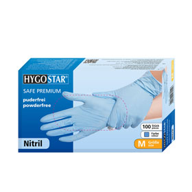 Franz Mensch Nitrilhandschuh Safe Premium blau latexfrei mit texturierten Fingerspitzen