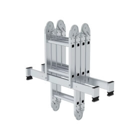 Gnzburger Steigtechnik Aluminium-Vielzweckleiter, 4-teilig 2 x 2 + 2 x 3 Sprossen, Arbeitshhe 4,0 m