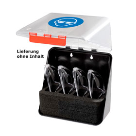Aufbewahrungssysteme für PSA GEBRA Box Midi für Schutzbrillen, transparent, für 4 Brillen, 