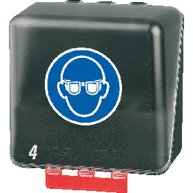 Aufbewahrungssysteme für PSA GEBRA Box Midi für Schutzbrillen, transparent, für 4 Brillen,