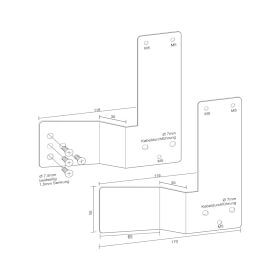 gekrpfte Montageplatte, DIN links Farbe: grn (RAL 6029),