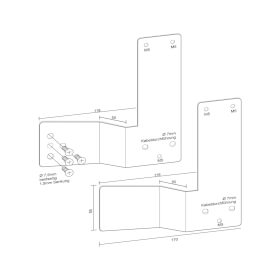 gekrpfte Montageplatte, DIN links Farbe: grn (RAL 6029),