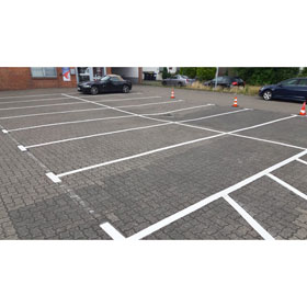 PREMARK thermoplastische Bodenmarkierung E-Auto Parkplatz, zur Kennzeichnung von Parkflchen