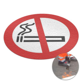PREMARK thermoplastische Bodenmarkierung Rauchen Verboten, P002, zur Kennzeichnung von Bodenflächen