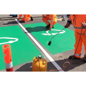 Premark thermoplastische Bodenmarkierung PKW mit Anhänger, zur Kennzeichnung von Verkehrswegen