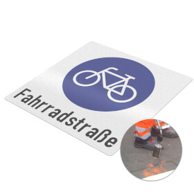 Premark thermoplastische Bodenmarkierung Fahrradstrae VZ 244.1