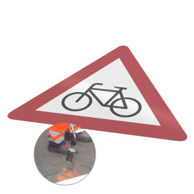 Premark thermoplastische Bodenmarkierung Radverkehr Aufstellung rechts VZ 138 - 10