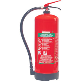 Gloria Bio - Schaum - Dauerdruckfeuerlöscher SDB 9 fluorfrei mit Druckhebelarmatur und Manometer