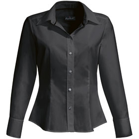 Damenblusen Business HAKRO Bluse für Damen, Langarm, schwarz, 