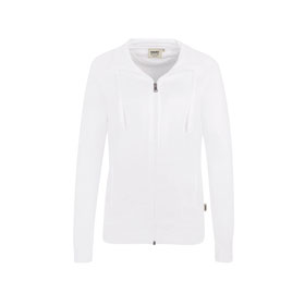 Berufsbekleidung Sweatjacke HAKRO Damen - Sweatjacke College, weiß, 
