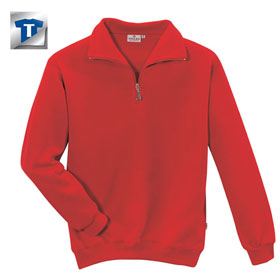 Berufsbekleidung Sweatshirt HAKRO Zip - Sweatshirt, rot, 