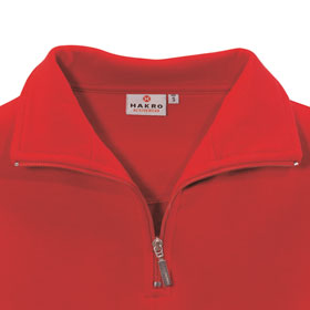 Berufsbekleidung Sweatshirt HAKRO Zip-Sweatshirt, rot,