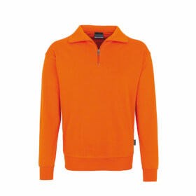 Berufsbekleidung Sweatshirt HAKRO Zip - Sweatshirt, orange, 