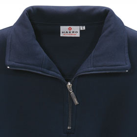 Berufsbekleidung Sweatshirt HAKRO Zip-Sweatshirt, dunkelblau,