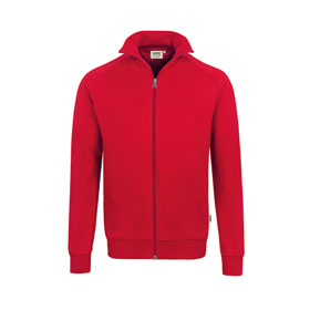 Berufsbekleidung Sweatjacke HAKRO Herren - Sweatjacke College, rot, 