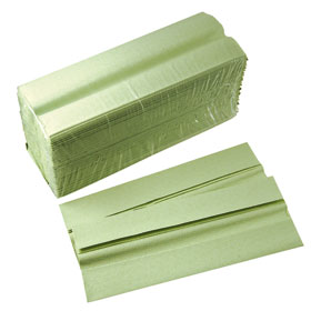 CWS 276200 Faltpapier Basis Recycling grün 1 - lagig, lindgrün in C - Falzung