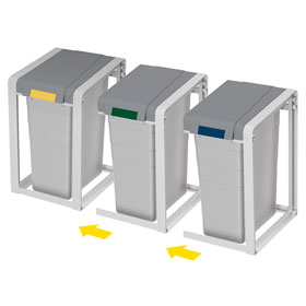 Mülltrennsystem Hailo Mülltrennsystem ProfiLine Öko XL,