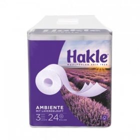 Hakle Ambiente Toilettenpapier mit Lavendelduft violettes Papier mit Lavendelduft, 3 - fach sicher