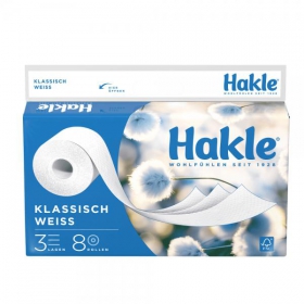 Hakle Klassisch Weiß Toilettenpapier angenehm weich, sicher und saugfähig