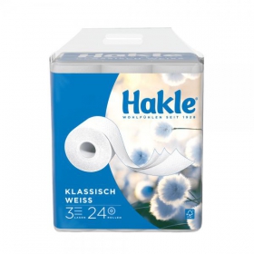 Hakle Klassisch Weiß Toilettenpapier angenehm weich, sicher und saugfähig