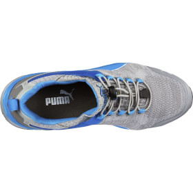 Puma Sicherheitsschuhe Xcite Grey Low S1P ESD HRO SRC mit Fiberglaskappe, Schnellverschluss und sockenhnlicher Passform