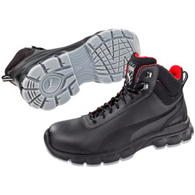 PUMA Safety Condor Black Mid S3 ESD SRC Sicherheitsstiefel mit Stahlkappe und Durchtrittschutz