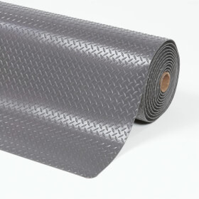Notrax Cushion Trax Arbeitsplatzmatte grau rutschsichere Anti - Ermdungsmatte mit Riffelblechdesign
