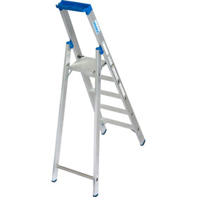 Leitern Stufen-Stehleitern KRAUSE Stufen-Stehleiter (Alu), einseitig besteigbar,