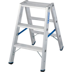 Krause Stabilo Stufen-Doppelleiter beidseitig 2 x 3 Stufen Arbeitshöhe
