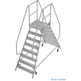 Podestleiter KRAUSE Podestleiter (Leichtmetall), beidseitig besteigbar,