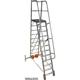 Leitern - Podestleitern KRAUSE Podestleiter Vario (Alu),  einseitig besteigbar,  Plattform (65 x 60 cm), 