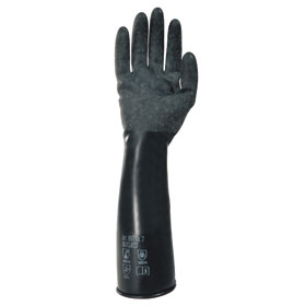 Arbeitshandschuhe Chemikalienschutz Chemikalienschutzhandschuhe KCL Butoject, Farbe: schwarz,