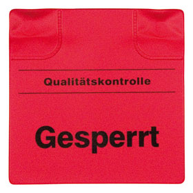Kennzeichnungspad magnetisch, Text: Qualitätskontrolle Gesperrt