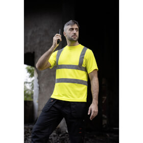 Korntex Warnschutz T-Shirt Farbe: fluoreszierend gelb