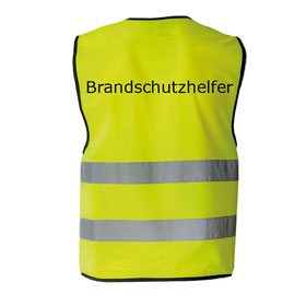 Warnweste fr Brandschutzhelfer Farbe: fluoreszierend gelb