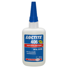 Loctite 406 Cyanacrylat Sekundenkleber, 1K fr Gummi und Kunststoff