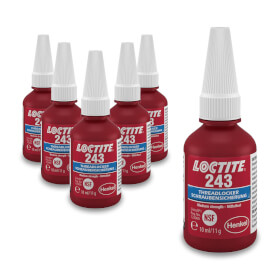 6x Loctite 243 mittelfeste universal Schraubensicherung