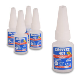 5x Loctite 401 Cyanacrylat Sekundenkleber, 1K universal