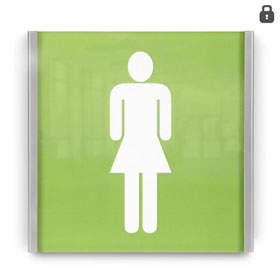 LITE Secure Türschild stilvolle Beschilderung aus Acrylglas und Edelstahl, 