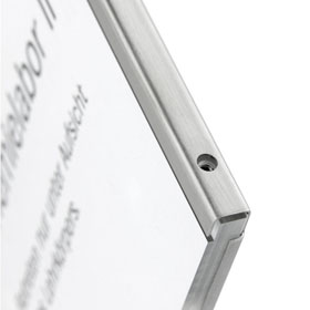 LITE Secure Türschild stilvolle Beschilderung aus Acrylglas und Edelstahl,