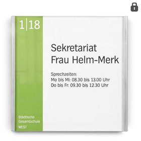 LITE Secure Türschilder stilvolle Türbeschilderung aus Acrylglas und Edelstahl, 