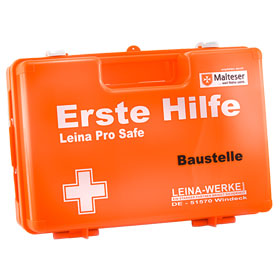 Erste Hilfe - Koffer SAN Pro Safe Baustelle orange mit Fllung nach DIN 13157 plus branchenspezifischer Zusatzausstattung