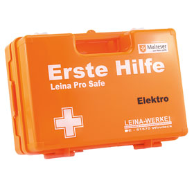 Erste Hilfe - Koffer SAN Pro Safe Elektro orange mit Füllung nach DIN 13157 plus branchenspezifischer Zusatzausstattung