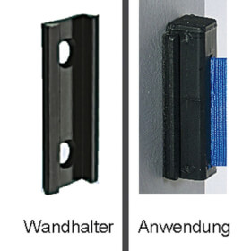 Gurtabsperrsystem GANGWAY Wand-Schuhstecker, schwarz