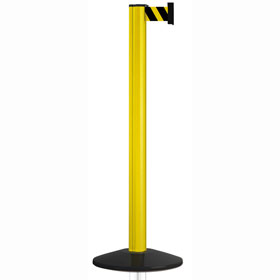 Gurtabsperrsystem mobiler Absperrpfosten Classic Safety aus Aluminium,