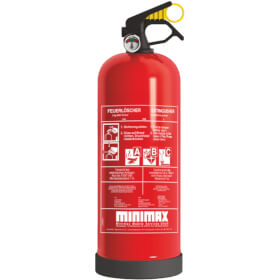 MINIMAX Auto Feuerlöscher PU 2G (GP - 2x ABC) Dauerdruck Pulverfeuerlöscher mit Manometer