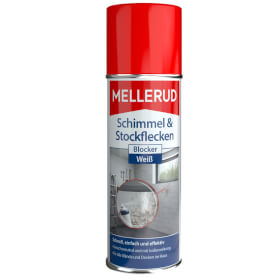 Mellerud Schimmel und Stockflecken Blocker hochdeckendes Farbspray weiß, für Wände und Decken