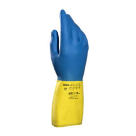 Mapa Alto 405 Flssigkeitenschutz blau gelb Hohes Tastempfinden dank geringer Materialstrke, leichter Chemikalienschutz