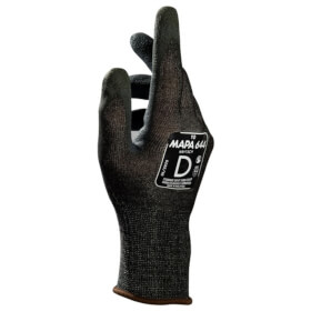 Mapa Professional Krytech 644 Schnittschutzhandschuh schwarz atmungsaktiver Handschuh mit angerauter Beschichtung