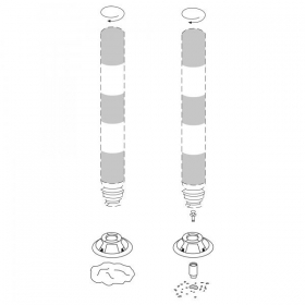 Zylinderfu fr Leitzylinder LeitPin passend zu  46-TL, 76-TL, 100-TL